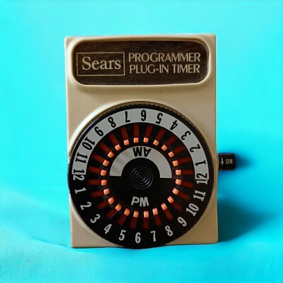 Vintage Sears Programmer Plug In Timer 796.666600 15A 1250W 125V Lights Holiday. - Picture 2 of 14